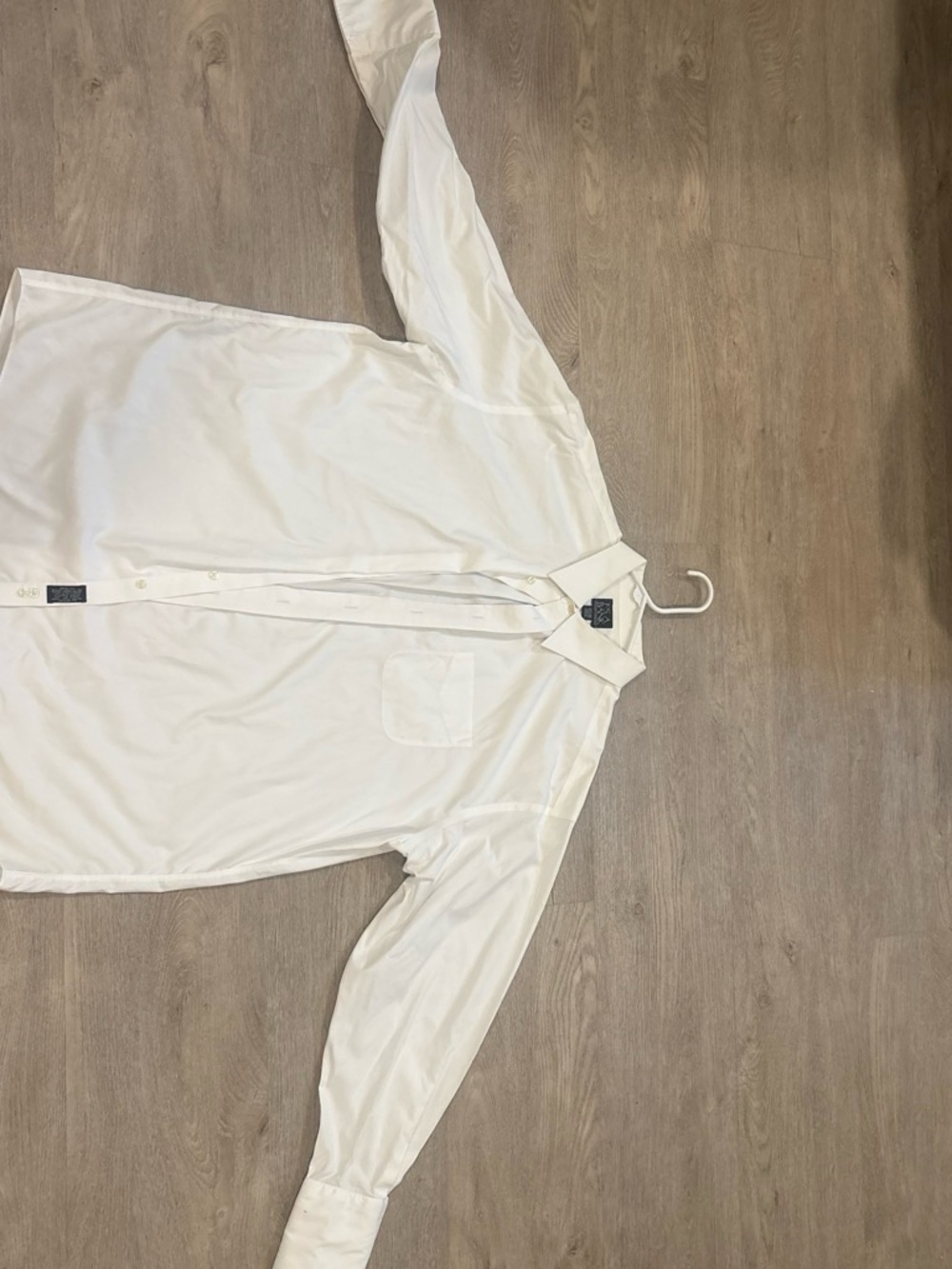 Jos. A. Bank Men's White Dress Shirt with Chest Pocket